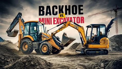 backhoe vs mini excavator for farm use|tractor backhoe vs mini excavator.